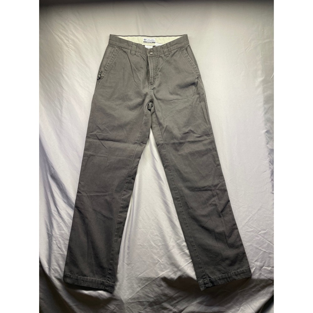 Columbia Sportswear Womens 6 Regular Gray Canvas Straight Leg Pant Soft Durable